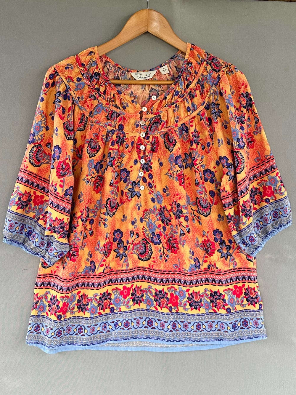 🎉5 for $45🎉 Cafe Marrakesh top blouse shirt size M - Picture 2 of 8